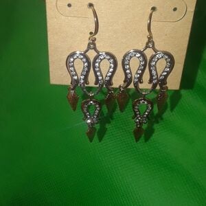 Alexis Bittar Gold and Silver Horseshoe Earrings
